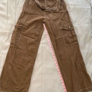YMI Brown Wide Leg Cargo Pants